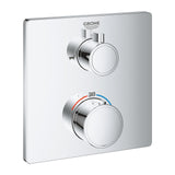 GROHTHERM THERMOSTATIC BATH MIXER SQUARE, 2-WAY DIVERTER - GROHE -  ( CHROME - G3 - GROHTHERM - 0x0 mm - 0inchX0inch )