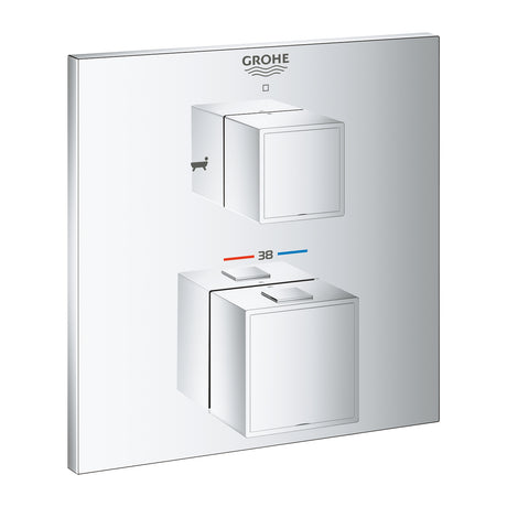 GROHTHERM CUBE THERMOSTATIC BATH MIXER, 2-WAY DIVERTER - GROHE -  ( CHROME - G4 - GROHTHERM CUBE - 0x0 mm - 0inchX0inch )