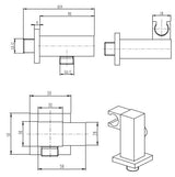 WALL OUTLET WITH IN-BUILT SWIVEL HOOK (BRASS ROUND BODY) - AQUANT - ( CHROME - - 0x0 mm - 0inchX0inch )