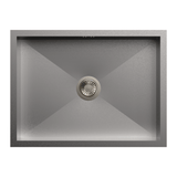1 BOWL W/O DRAINBOARD (DEPTH 8INCH) THK 0.8MM - CARYSIL -  ( MATT - QUADRO CLASSIC - 610x457 mm - 24inchX18inch )