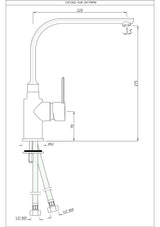 SIDE SINGLE LEVER SINK MIXER WITH SWINGING SPOUT (TABLE MOUNTED)WITH 450MM LONG BRAIDED HOSES - JAQUAR FAUCETS - ( CHROME - FUSION PRIME - 0x15 mm - 0inchX0.5inch )