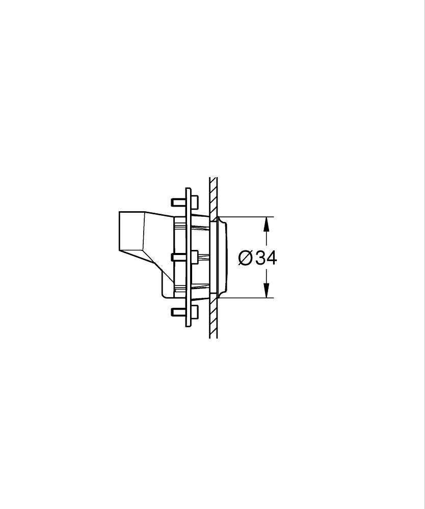 RAINSHOWER AQUA JET PURE FOR ROUND CEILING SHW (UNLIMITED FLOW)- GROHE -  (  - G5 - RAINSHOWER AQUA - 0x34 mm - 0inchX1.36inch )