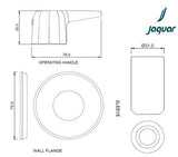EXPOSED PART KIT OF CONCEALED FLUSH COCK WITH FITTING SLEEVE & WALL FLANGE - JAQUAR FAUCETS - ( CHROME - CONTINENTAL PRIME - 0x25 mm - 0inchX1inch )