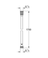 SILVERFLEX SHOWER HOSE, 1750 MM - GROHE -  ( SUPERSTEEL - G5 - GROHE - 0x15 mm - 0inchX0.5inch )