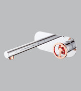 BRASS WALL MOUNTED BASIN MIXER - AQUANT -  ( CHROME+ROSE GOLD -  - 0x0 mm - 0inchx0inch )