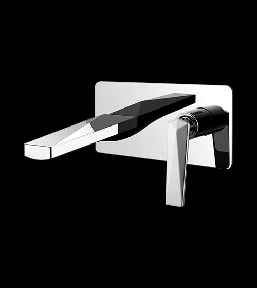 BRASS WALL BASIN MIXER - AQUANT -  ( CHROME - SLENDER SERIES - 0x15 mm - 0inchX0.5inch )