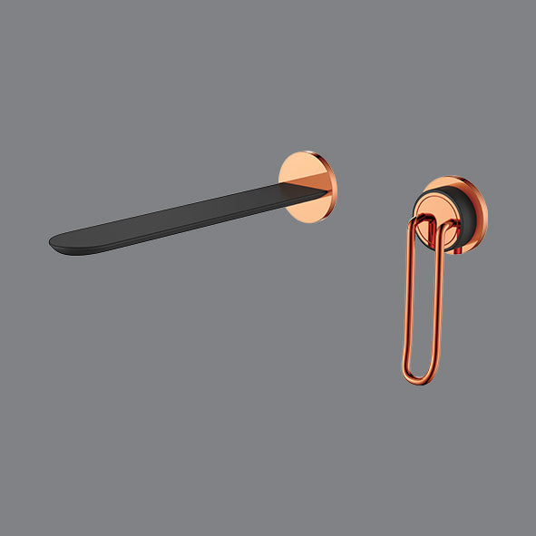 BRASS WALL BASIN MIXER - AQUANT - ( ROSE GOLD+MATT BLACK - - 0x0 mm - 0inchX0inch )