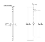 COMPLEMENTARY SLIDE BAR - KOHLER PREMIUM -  ( MATT BLACK - PREMIUM - 0x0 mm - 0inchx0inch )