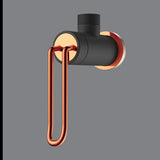 BRASS ANGLE VALUE WITH BRASS FLANGE - AQUANT -  ( ROSE GOLD+MATT WHITE -  - 0x15 mm - 0inchX0.6inch )
