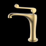 BRASS BASIN MIXER - AQUANT -  ( BRUSHED GOLD - HERITAGE - 0x15 mm - 0inchX0.6inch )