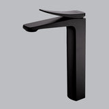 TALL BRASS BASIN MIXER - AQUANT -  ( MATT BLACK -  - 0x15 mm - 0inchX0.5inch )