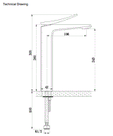 TALL BRASS BASIN MIXER - AQUANT -  ( ROSE GOLD -  - 0x15 mm - 0inchX0.5inch )
