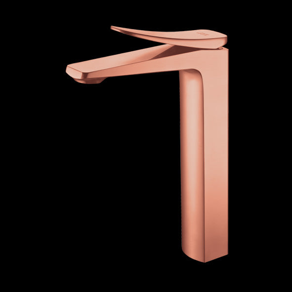 TALL BRASS BASIN MIXER - AQUANT -  ( ROSE GOLD -  - 0x15 mm - 0inchX0.5inch )