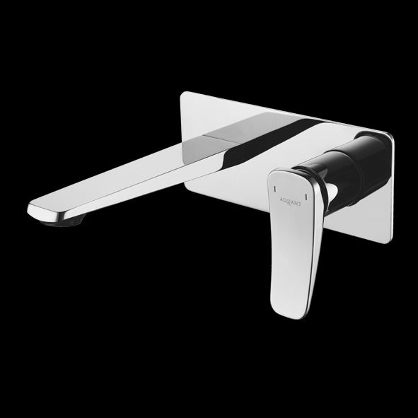 BRASS WALL BASIN MIXER - AQUANT -  ( CHROME - WAVE SERIES - 0x15 mm - 0inchX0.5inch )
