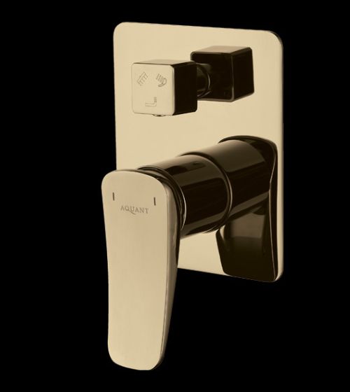 SINGLE LEVER DVTR W/3 OUTLETS CONC.BODY - AQUANT - ( BRUSHED GOLD - - 0x15 mm - 0inchX0.5inch )