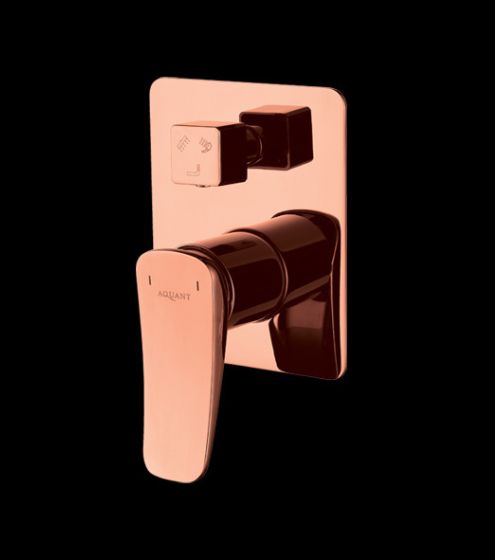 SINGLE LEVER DVTR W/3 OUTLETS CONC.BODY - AQUANT -  ( ROSE GOLD -  - 0x15 mm - 0inchX0.5inch )