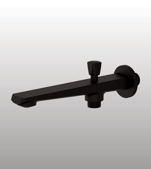 BRASS BUTTON SPOUT WITH HAND SHOWER CONNECTION - AQUANT -  ( MATT BLACK - WAVE SERIES - 0x0 mm - 0inchx0inch )