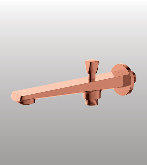 BRASS BUTTON SPOUT WITH HAND SHOWER CONNECTION - AQUANT -  ( ROSE GOLD - WAVE SERIES - 0x0 mm - 0inchx0inch )