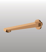 BRASS PLAIN SPOUT - AQUANT -  ( BRUSHED ROSE GOLD - WAVE SERIES - 0x0 mm - 0inchx0inch )