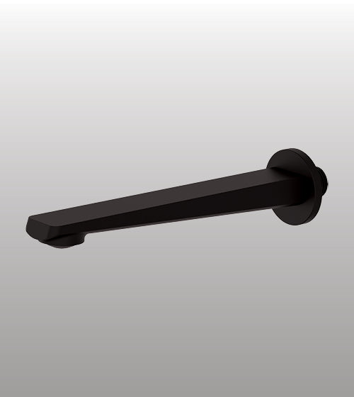 BRASS PLAIN SPOUT - AQUANT -  ( MATT BLACK - WAVE SERIES - 0x0 mm - 0inchx0inch )