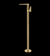 SINGLE LEVER BRASS BASIN MIXER FLOOR MOUNTED - AQUANT -  ( BRUCHED GOLD - WAVE SERIES - 1080x1040 mm - 43.2inchX41.6inch )