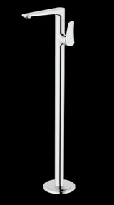 SINGLE LEVER BRASS BASIN MIXER FLOOR MOUNTED - AQUANT -  ( CHROME - WAVE SERIES - 1080x1040 mm -  43.2inchX41.6inch )