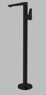 SINGLE LEVER BRASS BASIN MIXER FLOOR MOUNTED - AQUANT -  ( MATT BLACK - WAVE SERIES - 0x0 mm - 0inchx0inch )