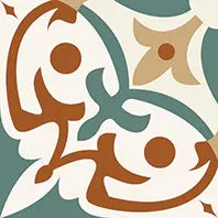 VINTAGE TEAL BASE MATT - SIMPOLO-TILES -  (  - TINY TILE MATT - 198x198 mm - 7.8inchX7.8inch )
