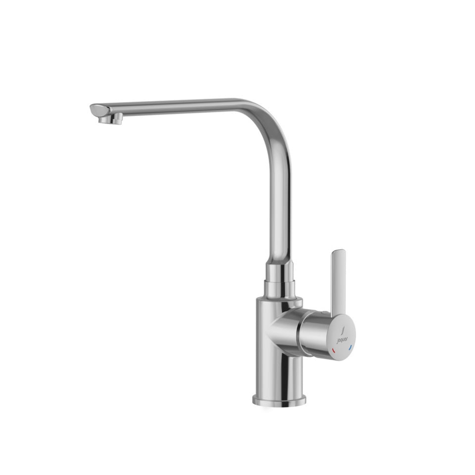 SIDE SINGLE LEVER SINK MIXER WITH SWINGING SPOUT (TABLE MOUNTED)WITH 450MM LONG BRAIDED HOSES - JAQUAR FAUCETS - ( CHROME - FUSION PRIME - 0x15 mm - 0inchX0.5inch )