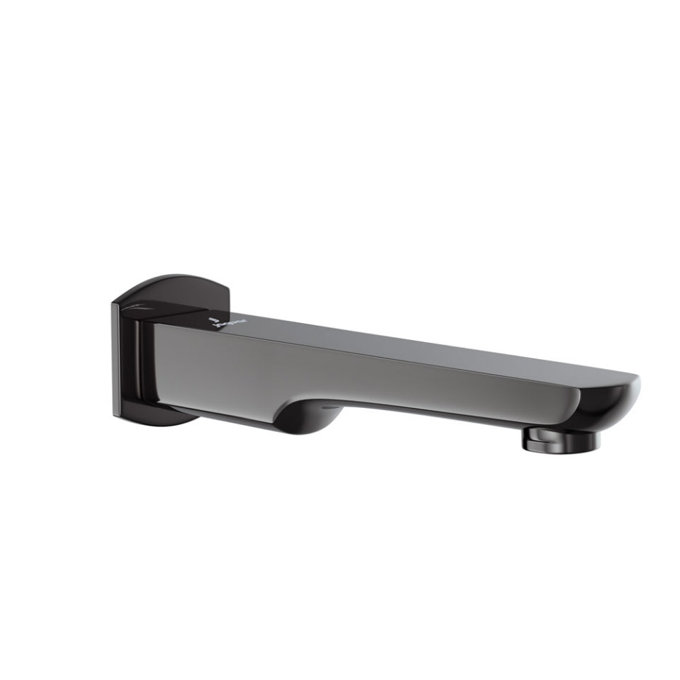 KUBIX BATH TUB SPOUT WITH WALL FLANGE - JAQUAR FAUCETS -  ( BLACK CHROME - SPOUT - 0x15 mm - 0inchX0.5inch )