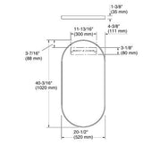 ESSENTIAL CAPSULE MIRROR FRAMED - KOHLER PREMIUM -  ( POLISHED CHROME - PREMIUM - 1016x501 mm - 40.64inchX20.04inch )