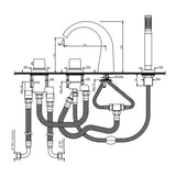 4-HOLE THERMOSTATIC BATH & SHOWER MIXER - JAQUAR FAUCETS -  ( ANTIQUE COPPER - ARC - 0x15 mm - 0inchX0.5inch )