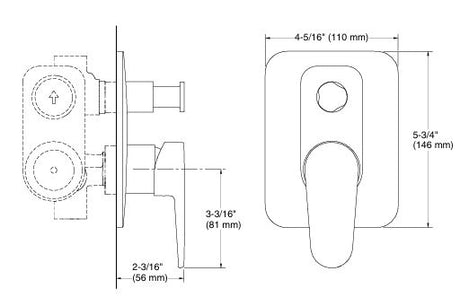 AT230 RECESSED BATH & SHOWER TRIM - KOHLER POPULAR -  ( POLISHED CHROME - POPULAR - 0x0 mm - 0inchx0inch )
