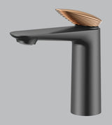 BRASS BASIN MIXER - AQUANT - (GRAPHITEGREY+ROSEGOLD -  - 0x15 mm - 0inchX0.5inch)
