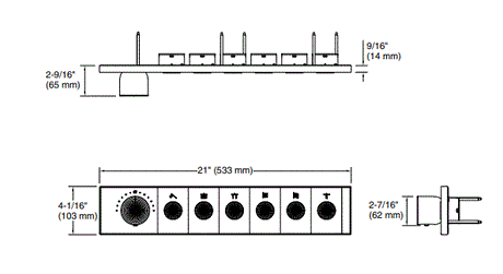 ANTHEM RECESSED EXPOSED PART MECH THERM/CONT 2IN/6OUT - KOHLER LUXURY -  ( POLISHED CHROME - LUXURY - 0x0 mm - 0inchX0inch )