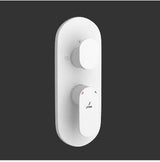 (PRUN)AQUAMAX CONCEALED + EXPOSED PART KIT OF THERMOSTATIC SHOWER MIXER WITH 3-WAY DIVERTER & SLEEVE - JAQUAR FAUCETS - ( WHITE MATT - OPAL PRIME - 0x15 mm - 0inchX0.5inch )