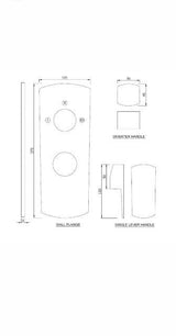 (PRUN)AQUAMAX SINGLE LEVER CONC+ EXPOSED PART KIT OF SINGLE LEVER SHOWER MIXER WITH 3-WAY DIVERTER & SLEEVE - JAQUAR FAUCETS -  ( BLACK MATT - KUBIX PRIME - 0x15 mm - 0inchX0.5inch )