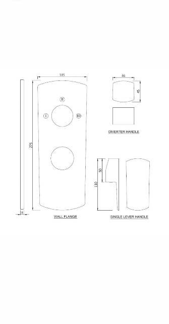 (PRUN)AQUAMAX SINGLE LEVER CONC+ EXPOSED PART KIT OF SINGLE LEVER SHOWER MIXER WITH 3-WAY DIVERTER & SLEEVE - JAQUAR FAUCETS -  ( BLACK MATT - KUBIX PRIME - 0x15 mm - 0inchX0.5inch )