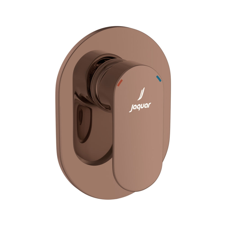 SINGLE LEVER EXPOSED PARTS KIT OF DEUSCH MIXER CONSISTING OF OPERATING LEVER, CARTRIDGE SLEEVE & WALL FLANGE WITH SEALS (COMPATIBLE WITH ALD-227 OR ALD-229) - JAQUAR FAUCETS - (BLUSH GOLD PVD - OPAL PRIME - 0x15 mm -  0inchX0.5inch)