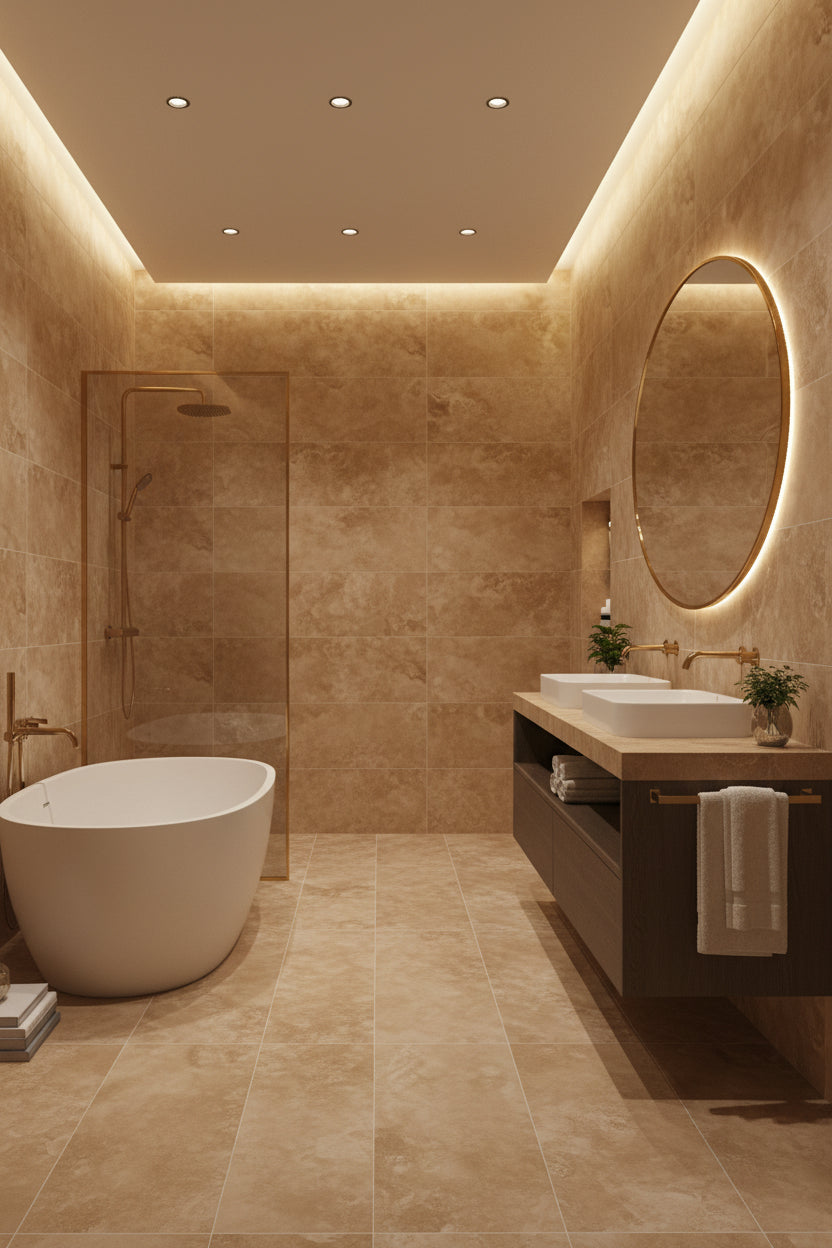 GLITER BROWN - INDIAN TILES - ( - CRIST MATT BASE - 1200x600 mm - 48inchX24inch)