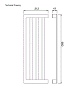 TOWEL RACK - AQUANT -  ( BRUSHED ROSE GOLD -  - 600x0 mm - 24inchX0inch )