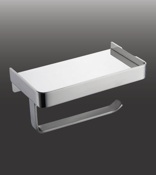 TOILET ROLL HOLDER WITH SHELF - AQUANT -  ( CHROME -  - 0x0 mm - 0inchx0inch )