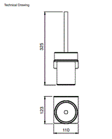 TOILET BRUSH HOLDER - AQUANT -  ( CHROME -  - 0x0 mm - 0inchx0inch )