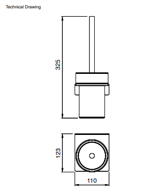 TOILET BRUSH HOLDER - AQUANT -  ( CHROME -  - 0x0 mm - 0inchx0inch )