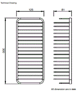 WALL MOUNTED FRONT SHELF - AQUANT - ( ROSE GOLD - ACCESSORIES - 300x120x180 mm - 12inchX4.8inchX7.2inch )