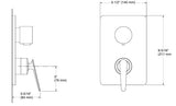 FLUENCE TM AQUA TURBO TM 360 RECESSED NON-THERMOSTATIC BATH AND SHOWER VALVE TRIM - KOHLER PREMIUM -  ( POLISHED CHROME - PREMIUM - 0x15 mm - 0inchX0.5inch )