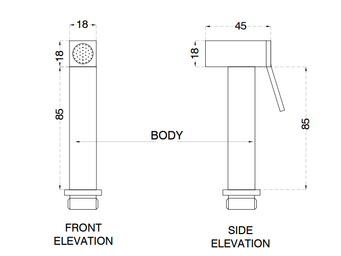 HEALTH FAUCET W/METAL TUBE & HOOK - AQUANT -  ( GOLD -  - 0x15 mm ]- 0inchX0.5inch )