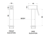 HEALTH FAUCET W/METAL TUBE & HOOK - AQUANT -  ( GOLD -  - 0x15 mm ]- 0inchX0.5inch )