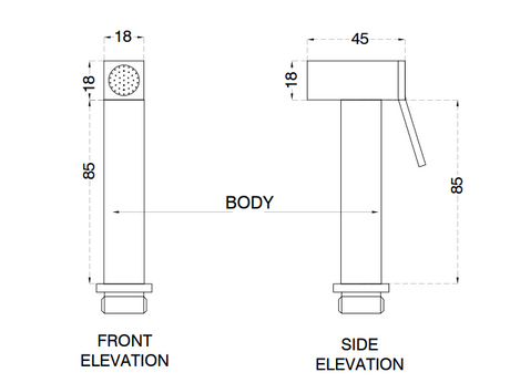 HEALTH FAUCET W/METAL TUBE & HOOK - AQUANT -  ( GOLD -  - 0x15 mm ]- 0inchX0.5inch )