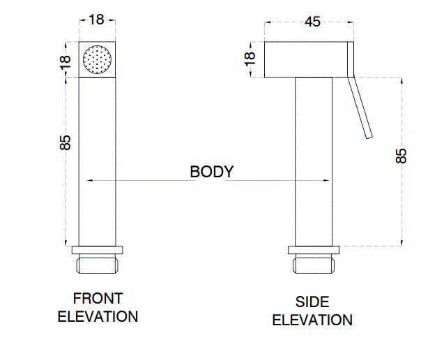 HEALTH FAUCET W/METAL TUBE & HOOK - AQUANT - ( GRAPHITE GRAY - - 0x15 mm - 0inchX0.5inch )